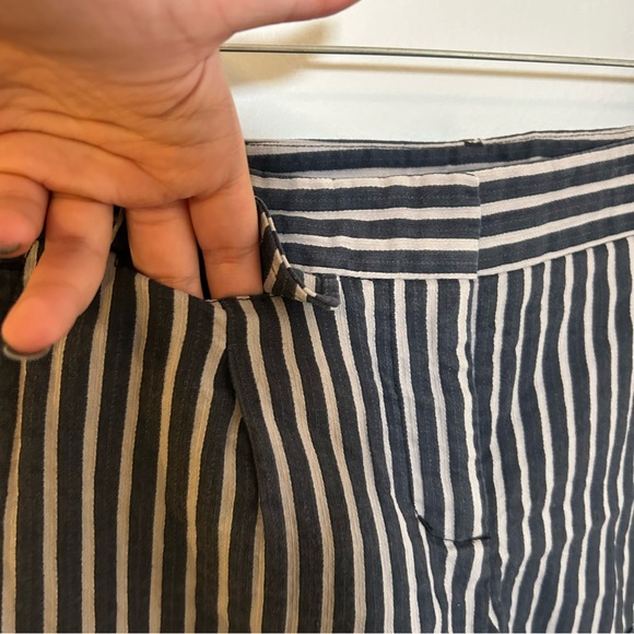 BCBGMAXAZRIA blue striped shorts - Picture 5 of 11